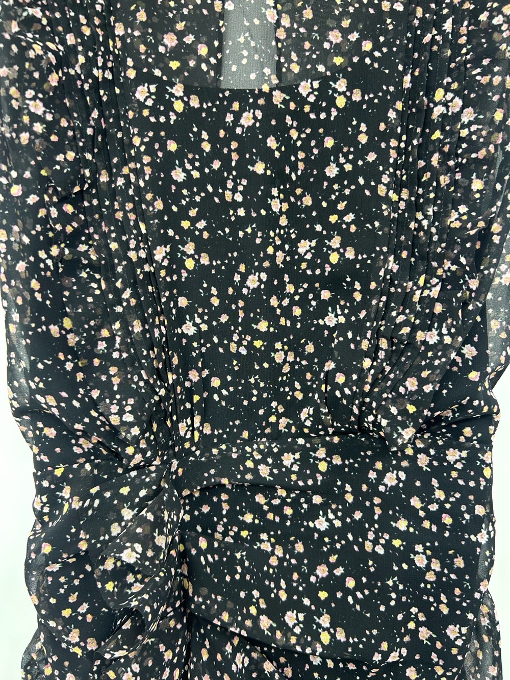All Saints Black Floral Sleeveless Dress Size 0 - Picture 8 of 12